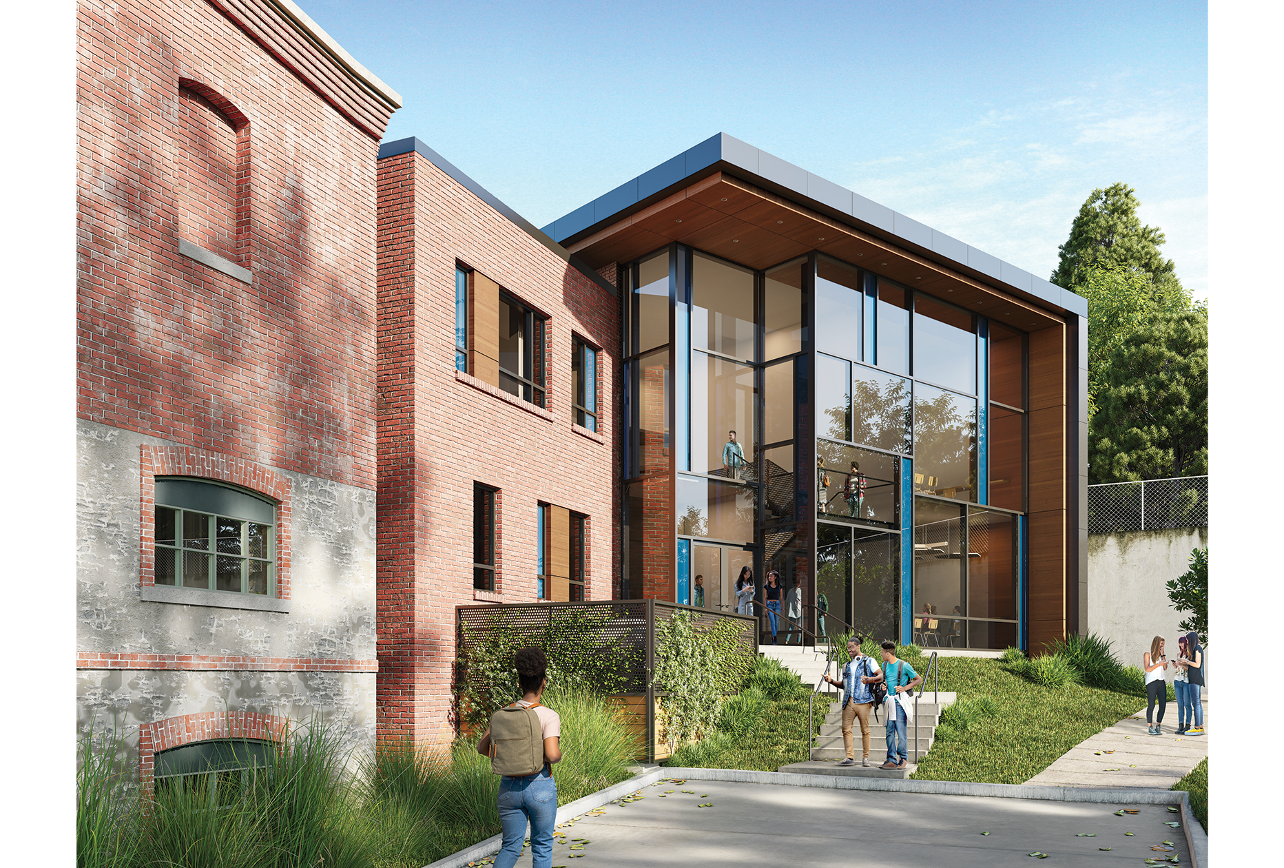 Blackney Hayes AIM Academy Innovation Hub Exterior Rendering