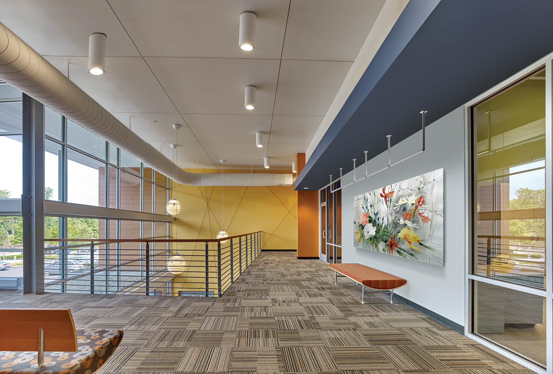 Blackney Hayes AIM Academy Community Center Lobby from the Second Floor