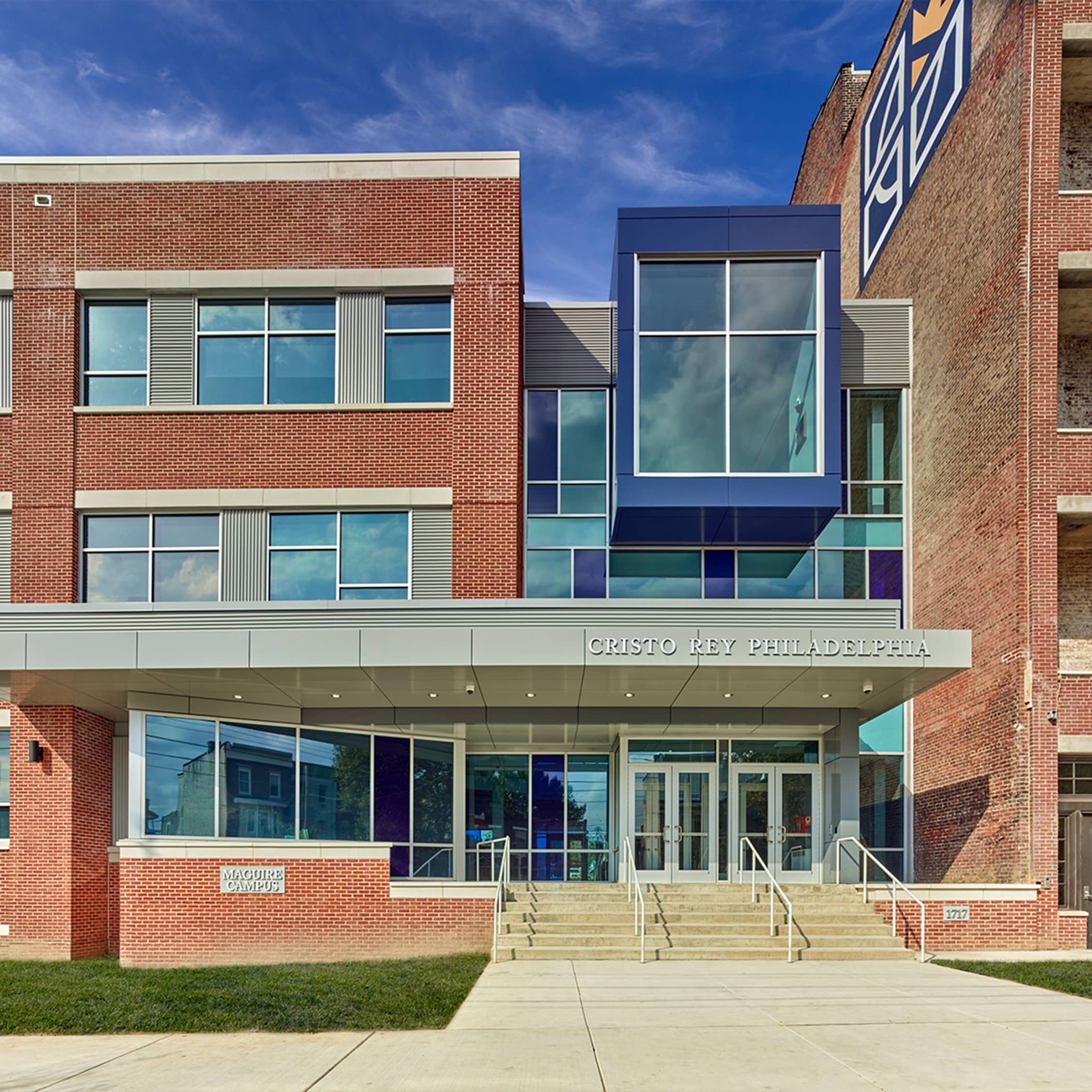 Blackney Hayes Cristo Rey Philadelphia High School Exterior View at the Entrance