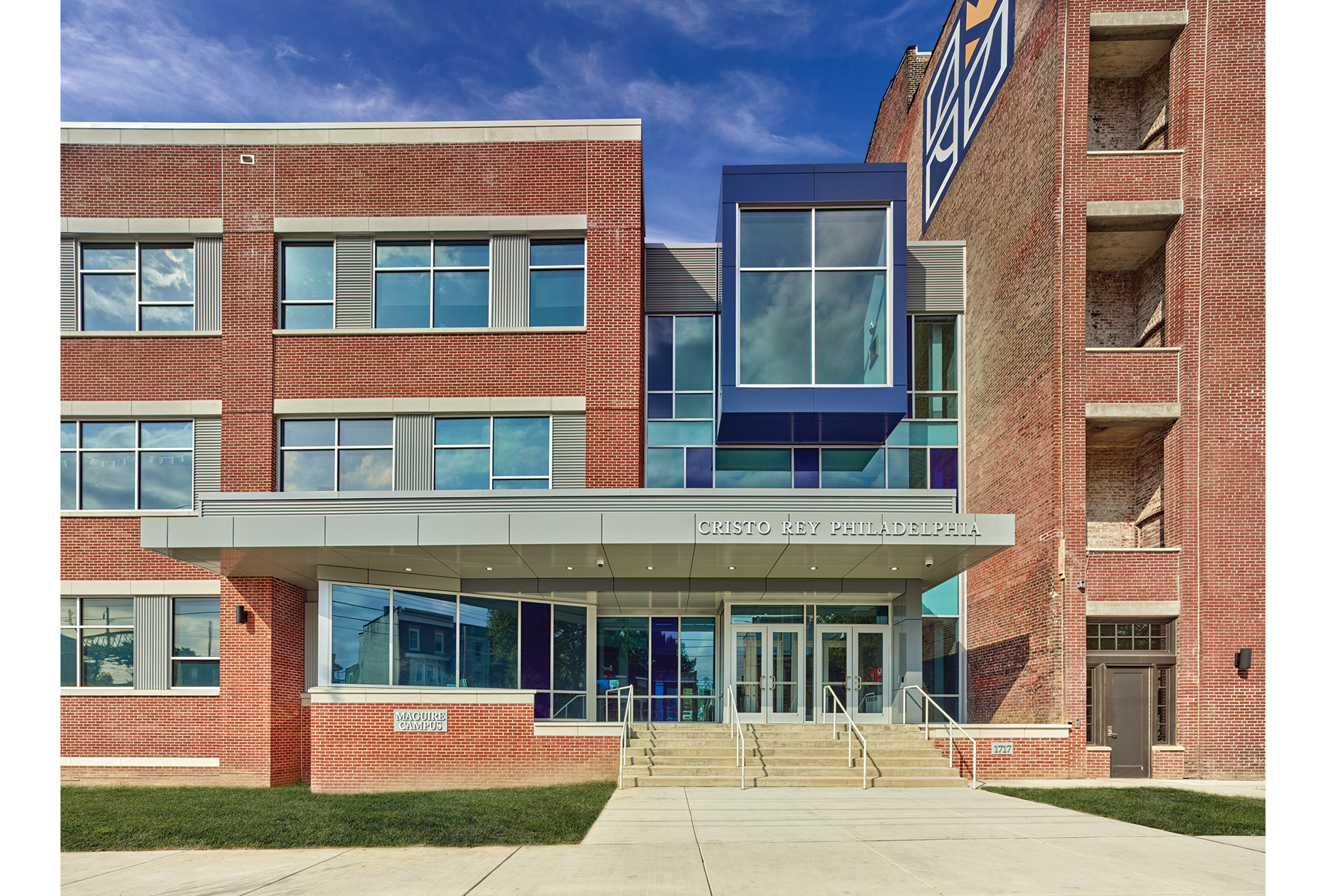 Blackney Hayes Cristo Rey Philadelphia High School Exterior View at the Entrance