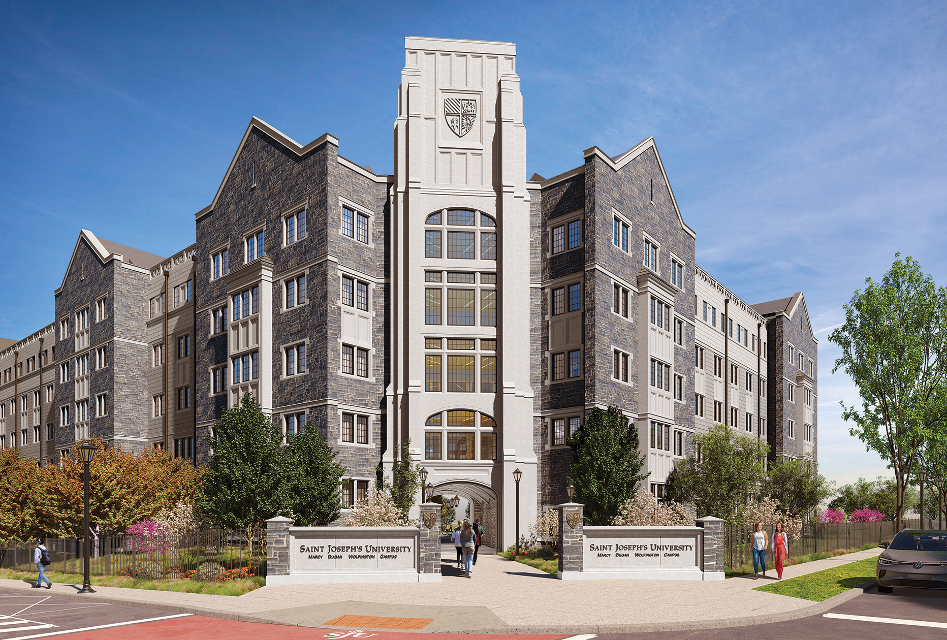 Blackney Hayes Saint Joseph's University New Residence Hall Exterior View at Corner