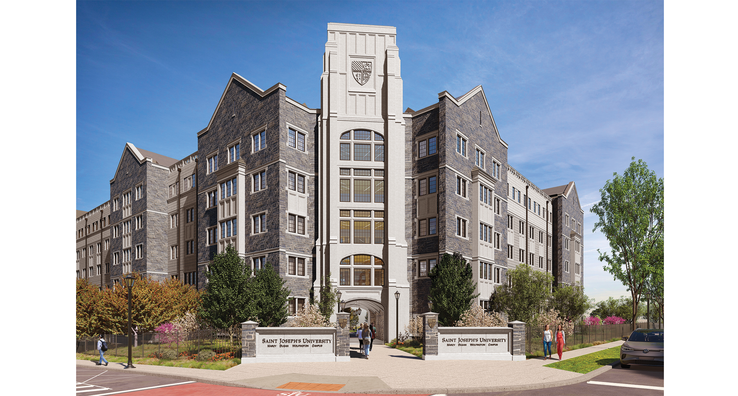 Blackney Hayes Saint Joseph's University New Residence Hall Exterior View at Corner